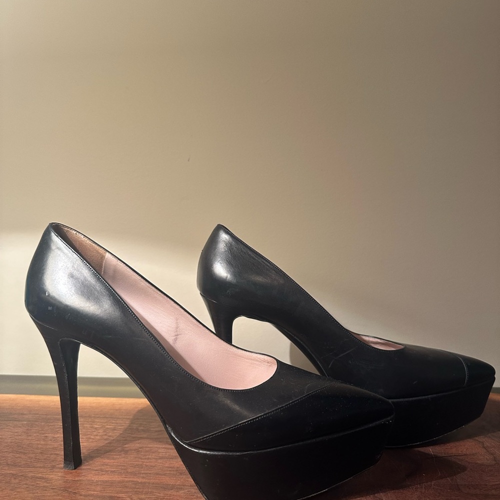 Miu Miu Black Platform Heels - Picture 1 of 5